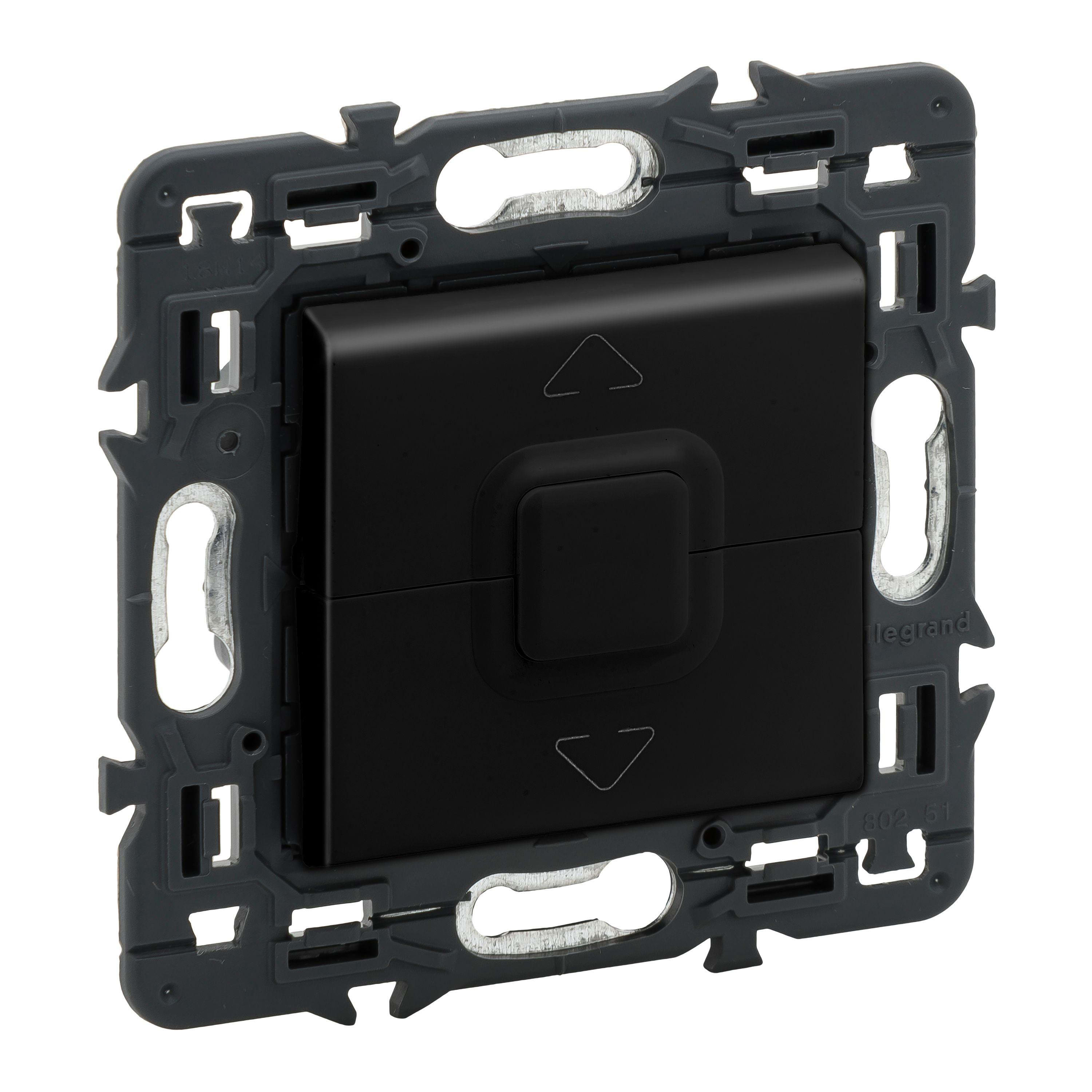 LEGRAND - Pulsador para persianas Valena Next - 6A - con enclavamiento eléctrico - Dark