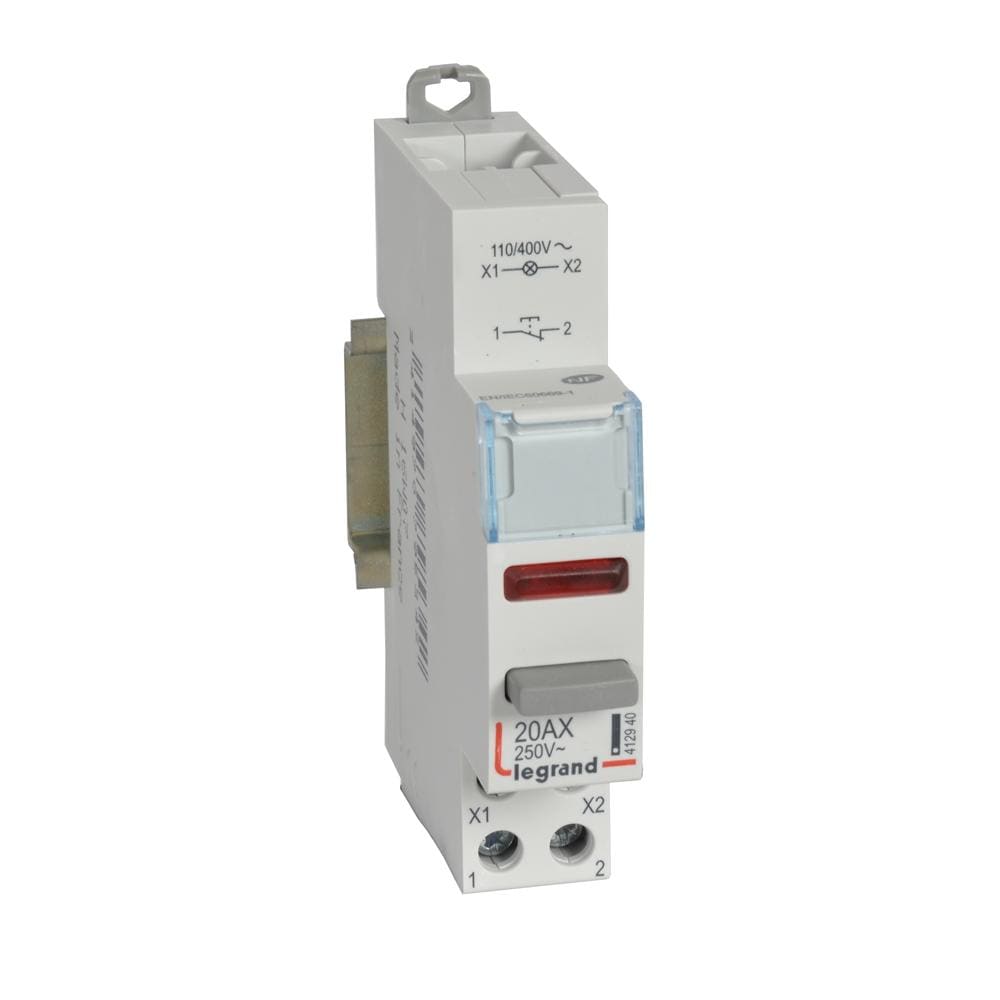 LEGRAND - Pulsador 20A -250 V~ NA + LED rojo