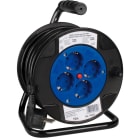 SOLERA - ENRROLLACABLE 4 TOMAS DE 15 M. DE CABLE 3G1,5.POTENCIA MÁX EXTENDIDO/ENROLLADO: 3.500 W/1.200 W.