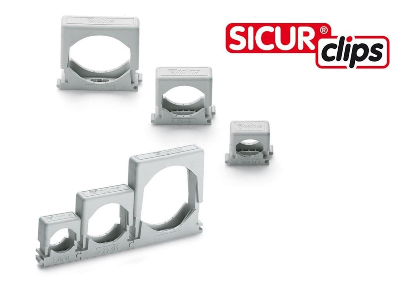 CEMBRE - Accesorio modular en ABS SICURclips diámetro 13-21mm gris