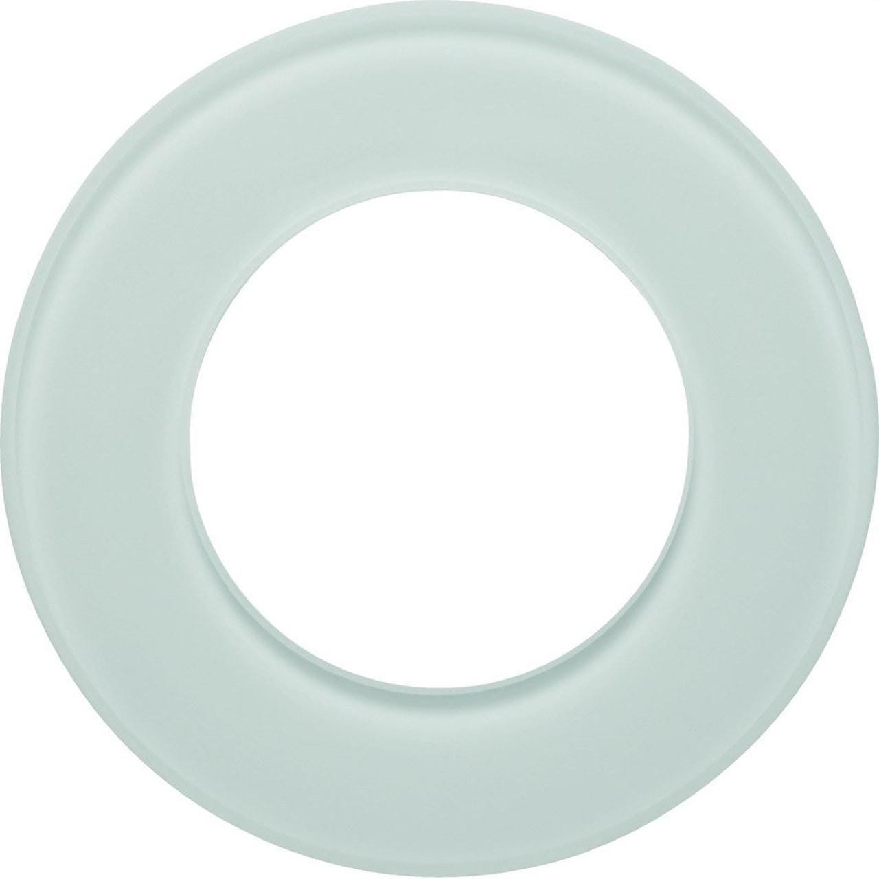 HAGER - Marco aro 1 elemento GLAS cristal tapa blanco polar