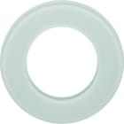 HAGER - Marco aro 1 elemento GLAS cristal tapa blanco polar