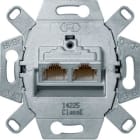 HAGER - Toma RJ45 doble categoría 6 clase E 8/8P