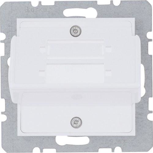 HAGER - Soporte para fibra óptica DUPLEX-SC LUMINA2 blanco polar