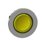Schneider Electric - Cabeza pulsador rasante luminoso XB4 montaje enrasado amarillo LED