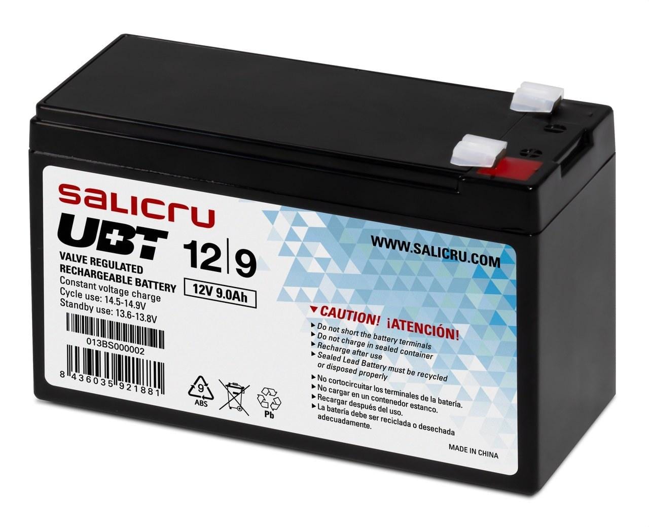 SALICRU - Batería AGM recargable UBT12/9 12V 9Ah