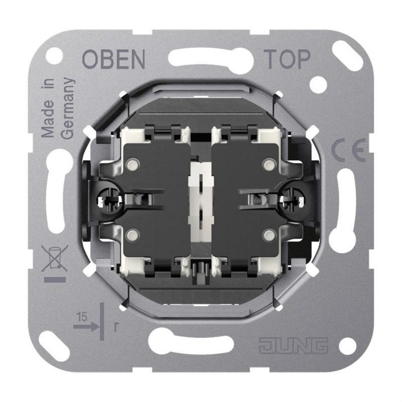 JUNG - Mecanismo interrruptor doble 10AX/250V LS912