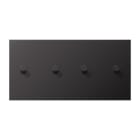 JUNG - Placa con 2 palancas conicas 2 mecanismos horizontales dark LS1912