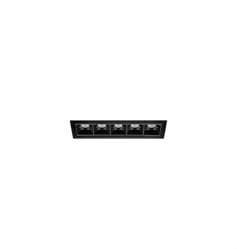 NEXIA - Luminaria empotrable BOXET 5 ópticas negro 10W 4000K CRI90 34º 1240lm