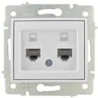 SOLERA - Toma doble de datos RJ45 categoría 6 blanco