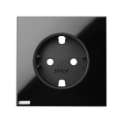 SIMON - Tapa enchufe SIMON 100 IO negro brillante