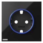 SIMON - Tapa enchufe HUB IO Simon 100 negro brillante