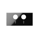 SIMON - Tapa SIMON 100 para toma R-TV+SAT negro brillante