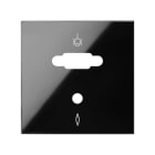 SIMON - Tapa SIMON 100 con 2 módulos para conector VGA+MINIJACK negro brillante