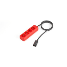 SALICRU - Cable salida 4 tomas IEC C14/4 schuko 2m 10A, rojo