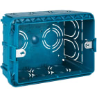 SOLERA - Caja para empotrar mecanismo americano 3 modulos 110x73x51 azul