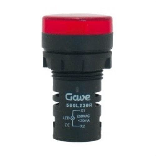 GAVE - PIL.MULTILED D. 16,5MM 24V ROJO