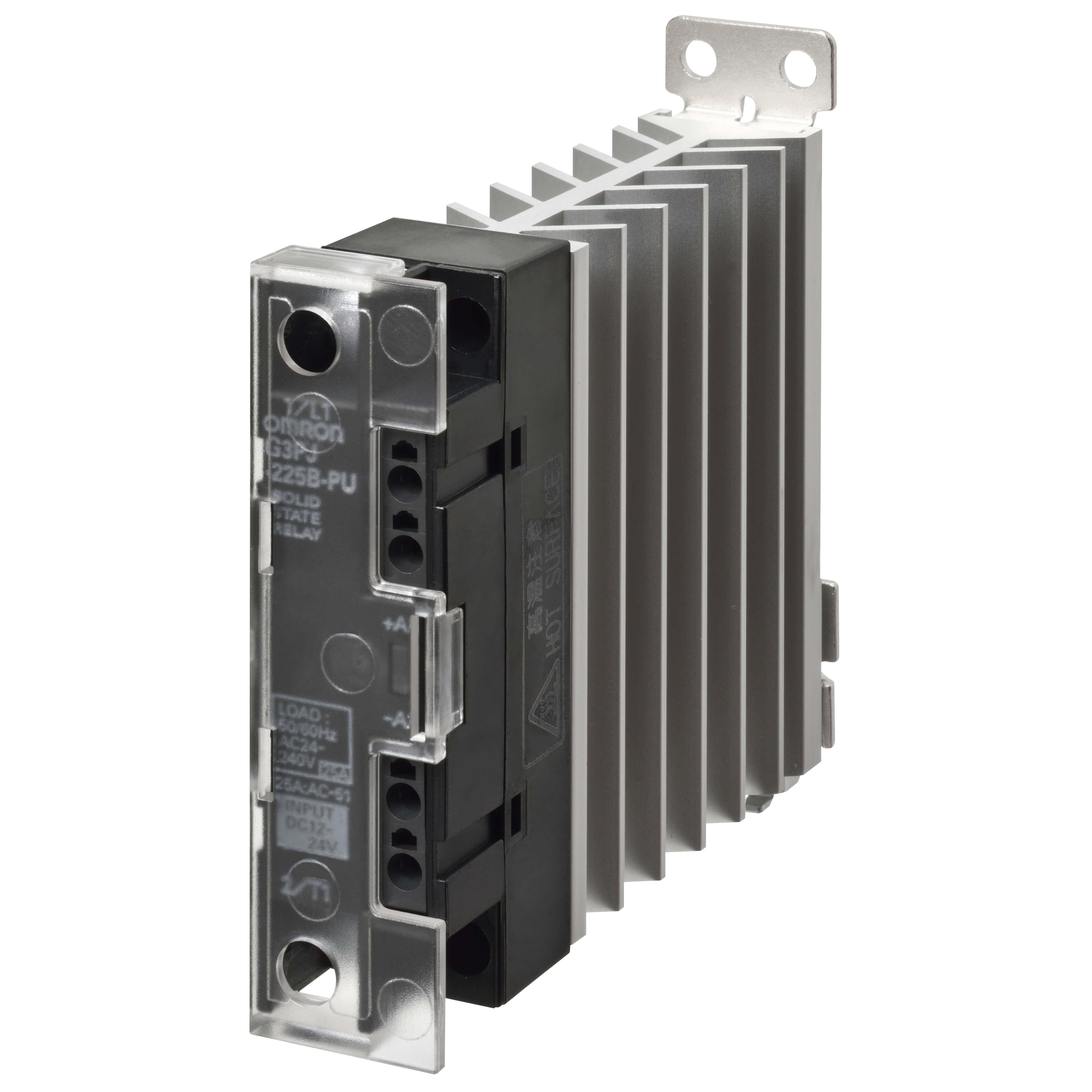 OMRON - Relé 27A 24-240V monofásico carril DIN Push-in+