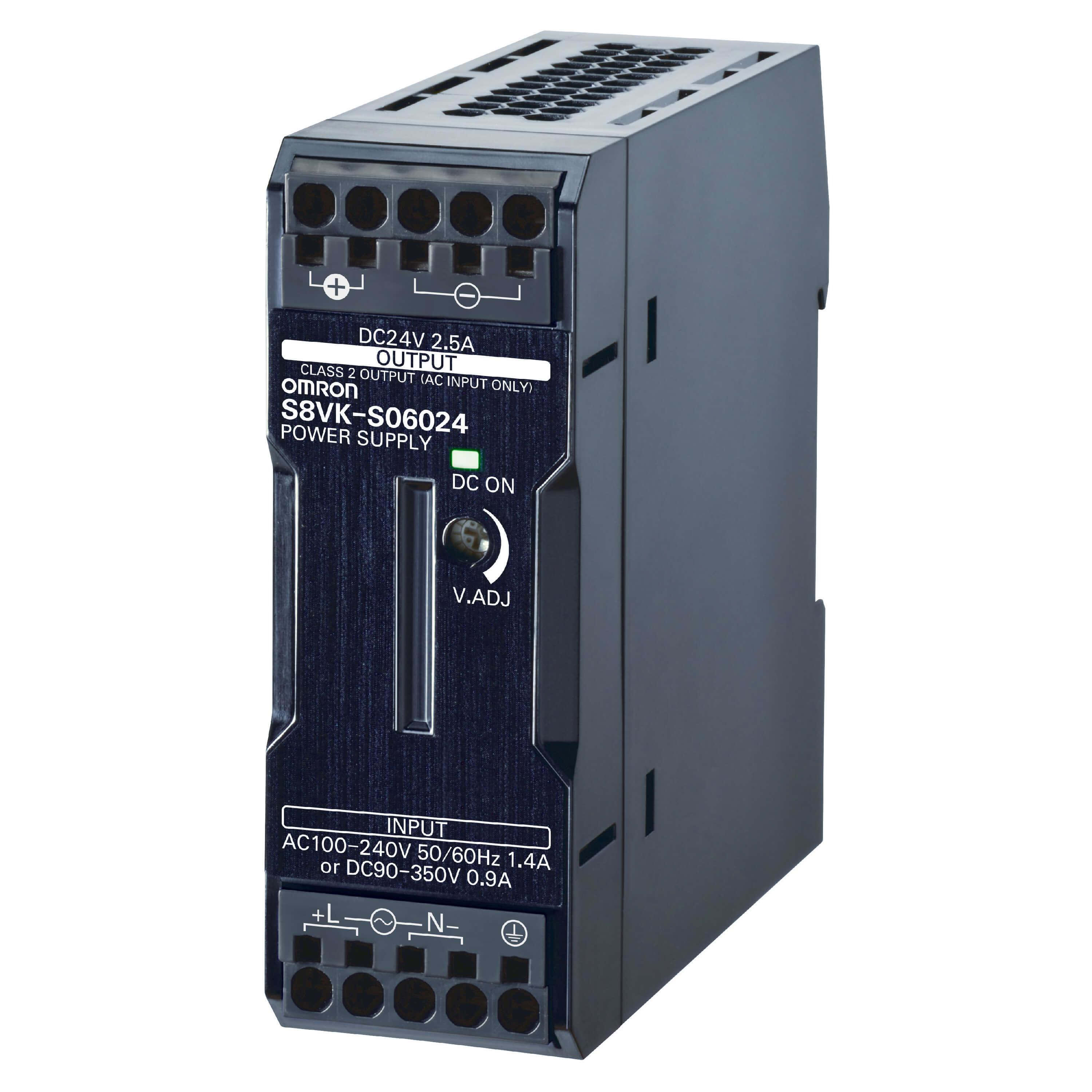 OMRON - Fuente de alimentación 60W/24V/2.5A carril DIN Push-in+