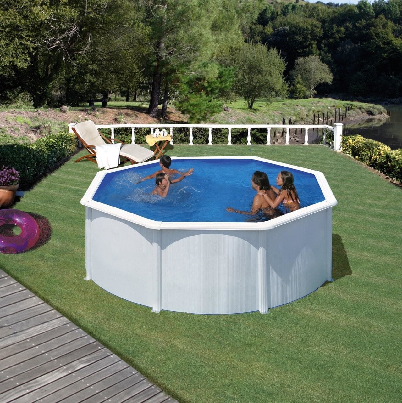 ASTRALPOOL - Piscina elevada FIDJI diámetro 460x120cm