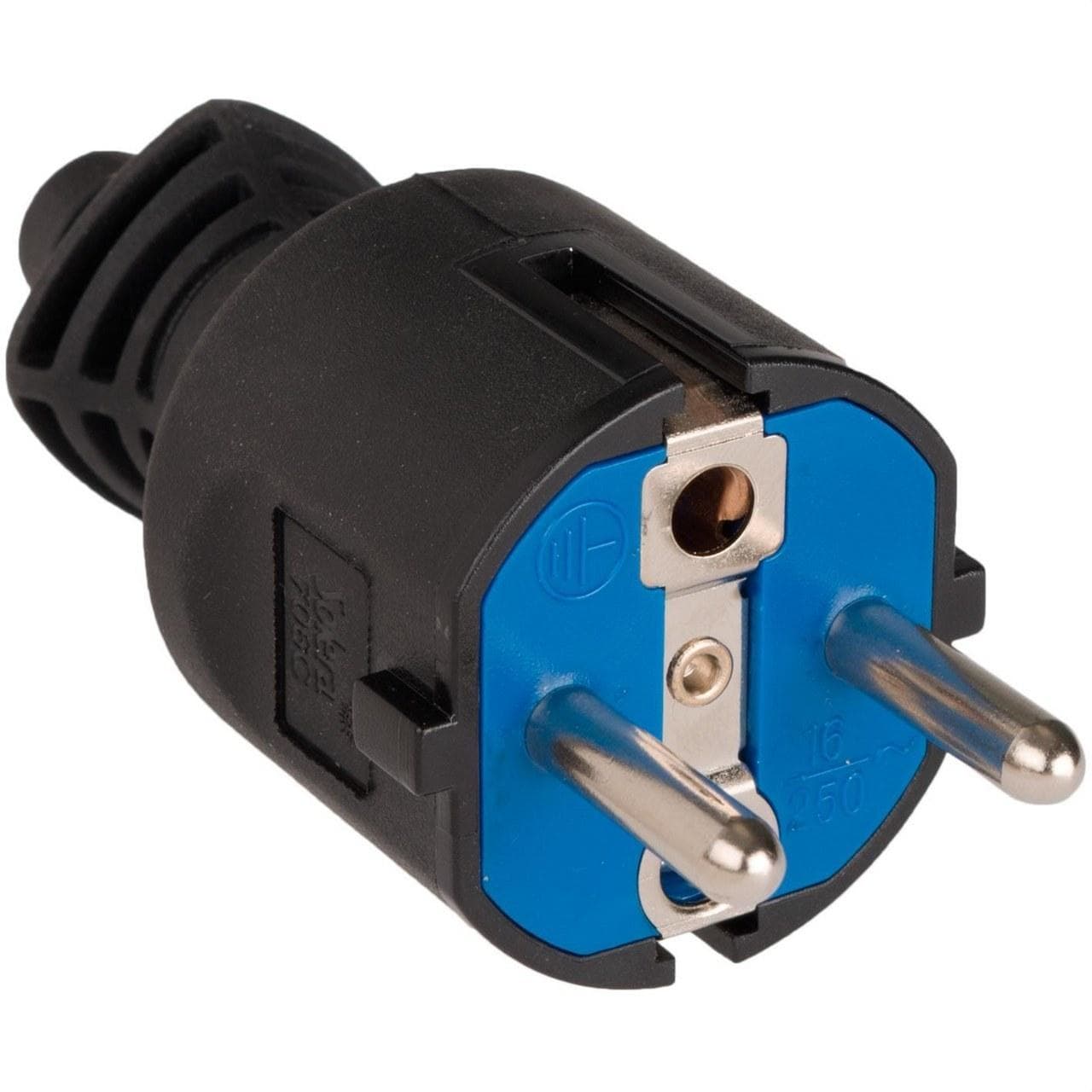 SOLERA - Clavija bipolar TT lateral 16A 250V 4,8mm caucho