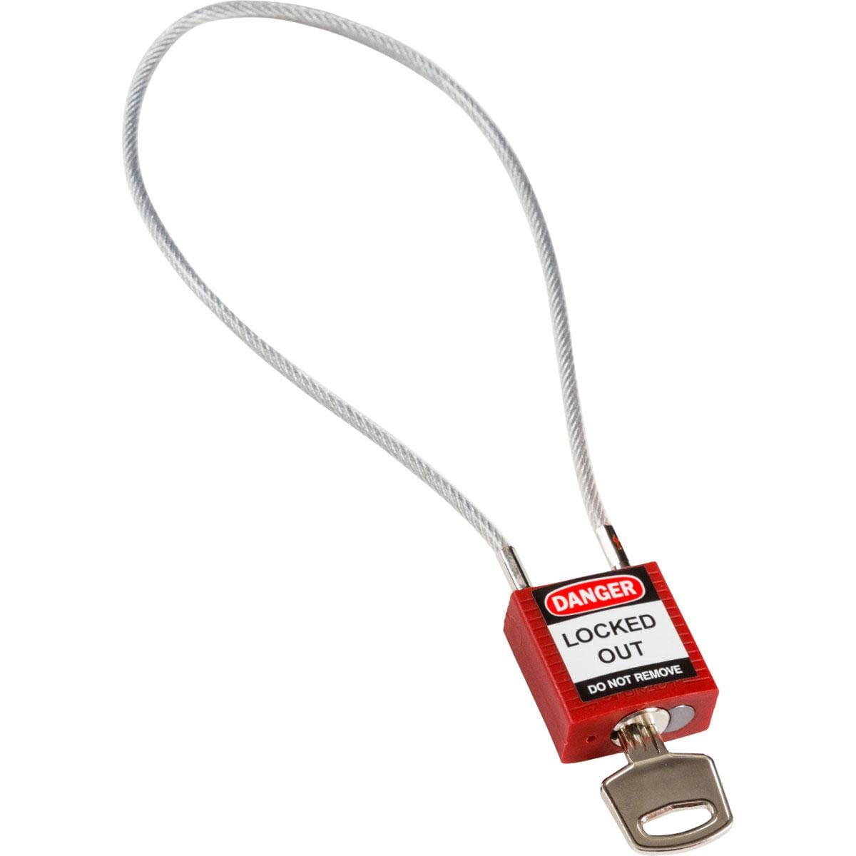 BRADY - COMPACT CABLE PADLOCK ORANGE 40CM KD/6PK SAFETY PA