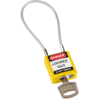 BRADY - SAFETY PADLOCKS - COMPACT CABLE COMPACT CABLE PADLOCK YELLOW 20CM KD