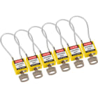 BRADY - SAFETY PADLOCKS - COMPACT CABLE COMPACT CABLE PADLOCK YELLOW 20CM KD/6PK