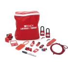 BRADY - ELECTRICIAN LOCKOUT KIT WITH 2 FULL NYLON PADLOCKS ELECTRICIAN LOTO KIT 2 NYL RED LOCKS