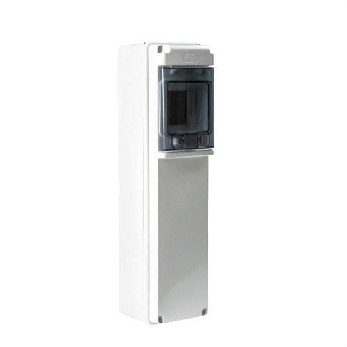 IDE - Cofret para tomas de corriente IP65 1x4 módulos superficie 385x102x105mm