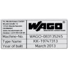 WAGO - Placa 99x44mm para impresora inteligente plata