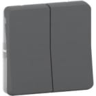 Schneider Electric - Doble conmutador componible 10A 250V MUREVA STYL gris para instalación en superficie o empotrada (IP55)