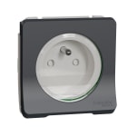 Schneider Electric - Base 2P+TT F conexión sin tornillos de la gama MUREVA STYL gris
