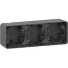 Schneider Electric - Caja triple MUREVA STYL gris para instalación en superficie horizontal (IP55)