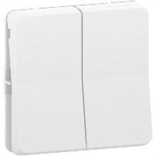 Schneider Electric - Doble Conmutador componible 10A MUREVA STYL blanco para instalación en superficie o empotrada (IP55)