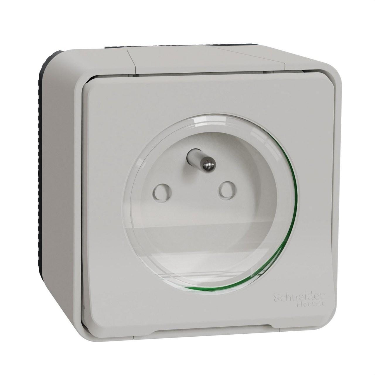 Schneider Electric - Base 2P+TT F conexión sin tornillo de la gama MUREVA STYL blanco