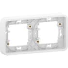 Schneider Electric - Marco 2 elementos componible MUREVA STYL blanco para instalación en superficie o empotrada (IP55)