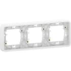 Schneider Electric - Marco 3 elementos componible MUREVA STYL blanco para instalación en superficie o empotrada (IP55)