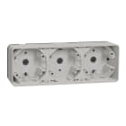 Schneider Electric - Caja triple superficie horizontal de la gama MUREVA STYL color blanco