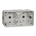 Schneider Electric - Caja doble superficie horizontal de la gama MUREVA STYL color blanco