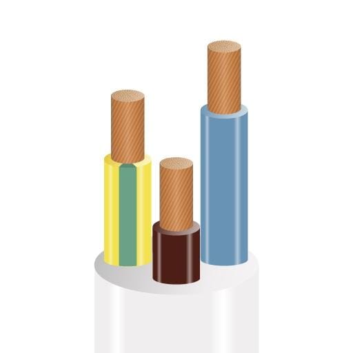 REVI CABLES - Manguera FLEXIBLE H05VV-F 3G1 blanco rollo 100m CPR