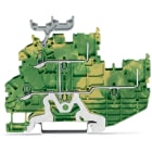 WAGO - Borne base doble piso 2 conductores 2 pines verde amarillo