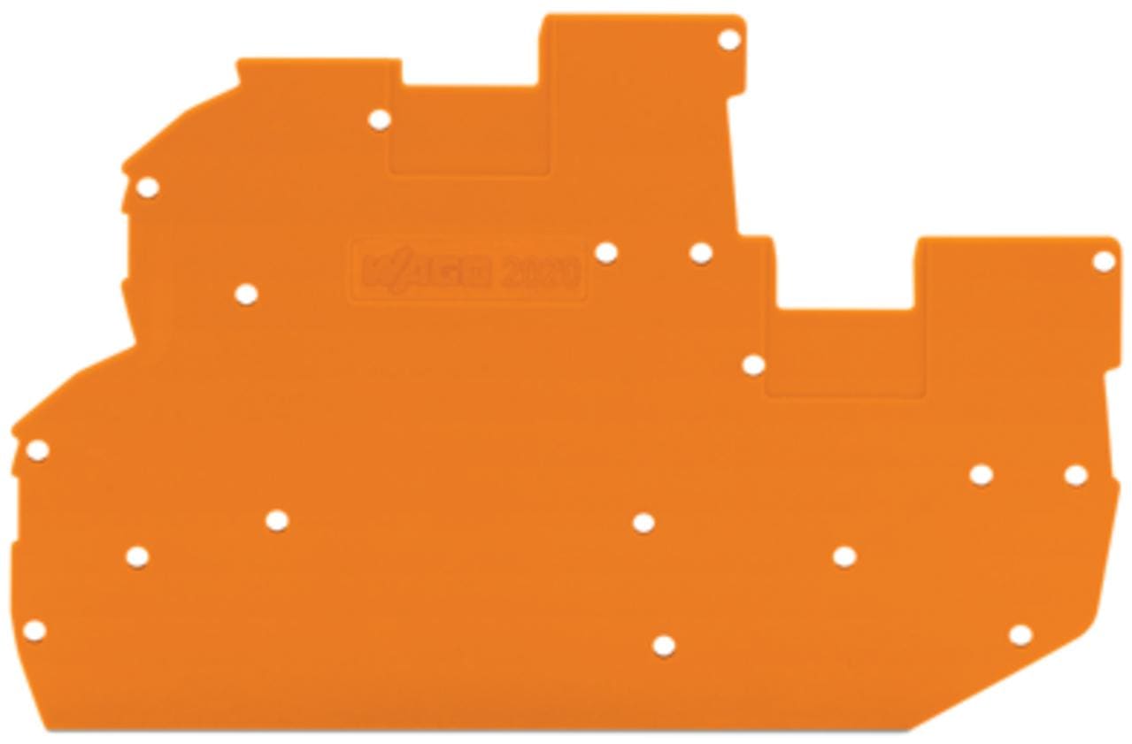 WAGO - Placa final intermedia Serie 2020 1mm naranja
