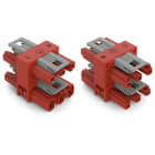 WAGO - Distribuidor Serie 770 en forma de H 1xM 3xH de 3P para conexiones aéreas rojo