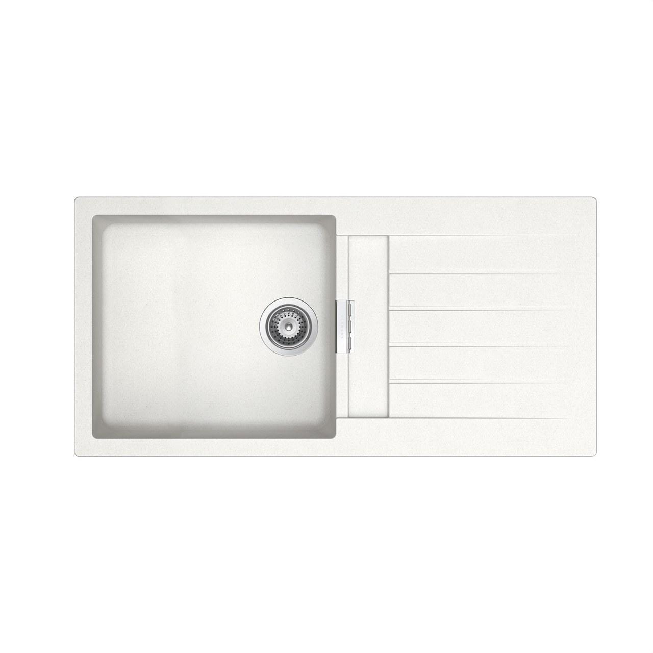 ROCA - Fregadero reversible 2 cubetas+2 orificios 860x500x200 blanco