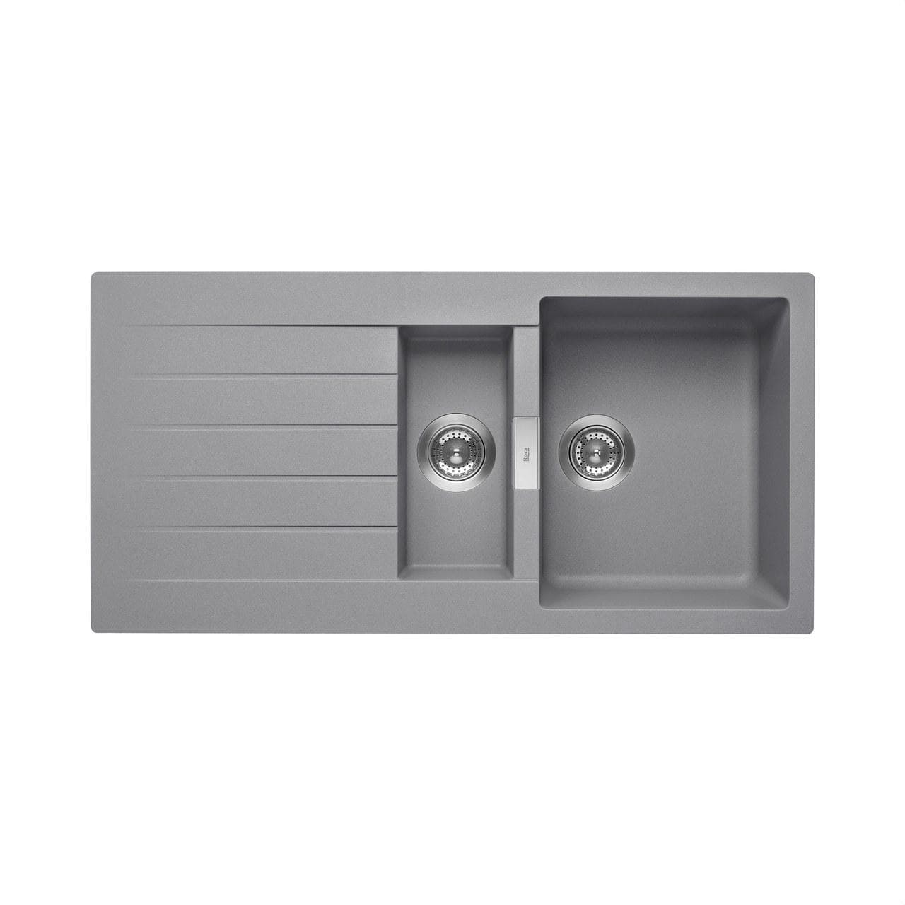 ROCA - Fregadero reversible 2 cubetas+escurridor 1000x500x200 gris