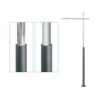 BENITO - Columna VILLA ECO 3,2m negro horno polipropileno