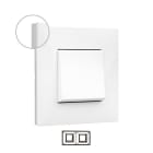 LEGRAND - Placa embellecedora Valena Next de 2 elementos de color blanco/Cromo