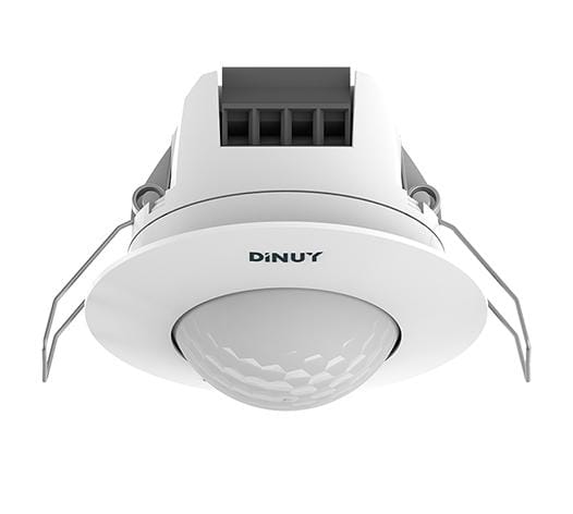 DINUY - Detector movimiento 360º empotrable en techo con salida libre de tensión