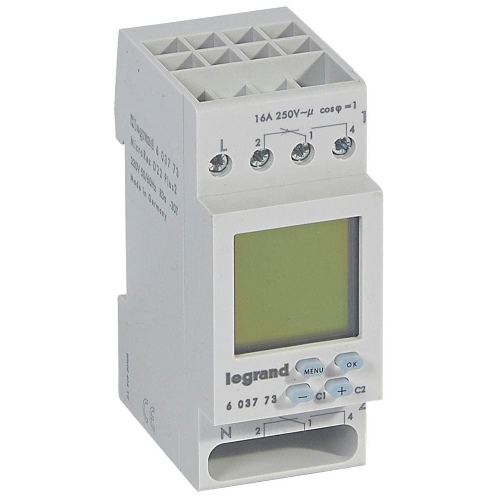 LEGRAND - Interruptor horario programable digital - semanal- 2 salidas 250 V~